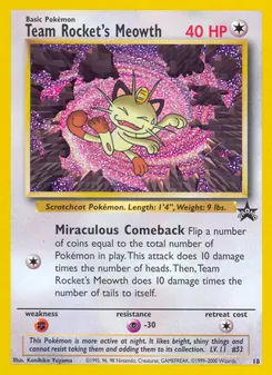 Team Rocket's Meowth — Wizards Black Star Promos