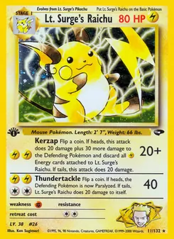 Lt. Surge's Raichu — Gym Challenge