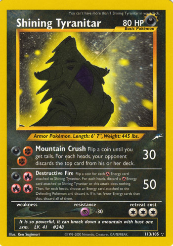 Shining Tyranitar — Neo Destiny